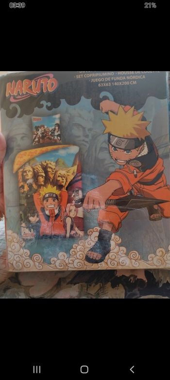 Parure de lit Naruto neuf 140×200 et sa taie d'oreiller