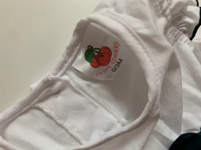 Adorable tenue été 3 pièces comme neuve 3 mois robe bloomer bandeau - photo numéro 2
