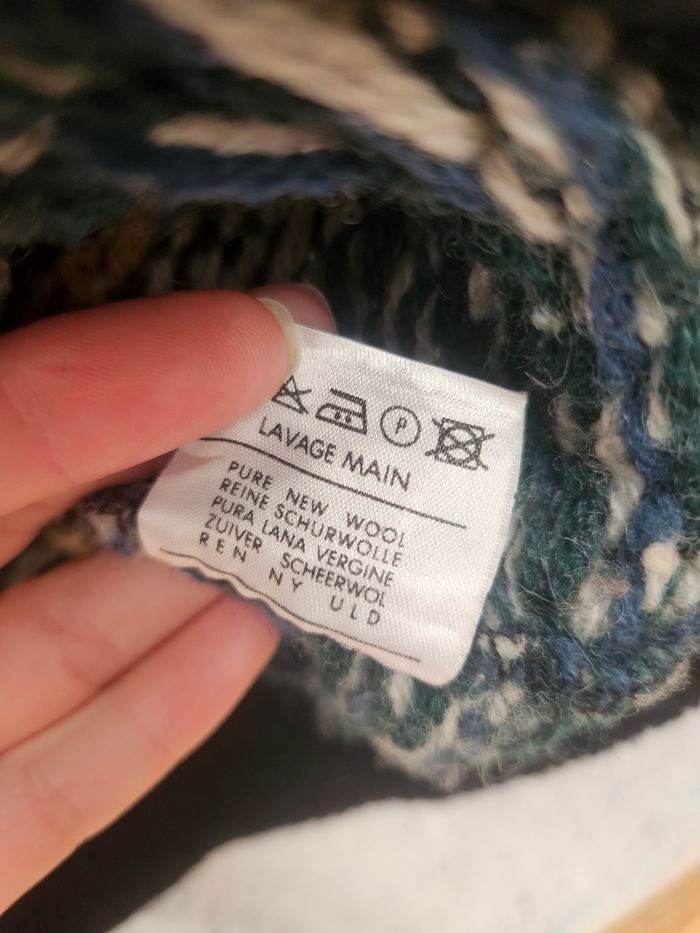 Pull vintage en laine à imprimés divers de chez Gipsy - photo numéro 6