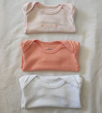 Lot 3 bodies bébé fille 3 mois Influx manches longues