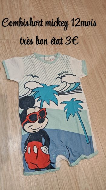 Combishort Mickey 12mois