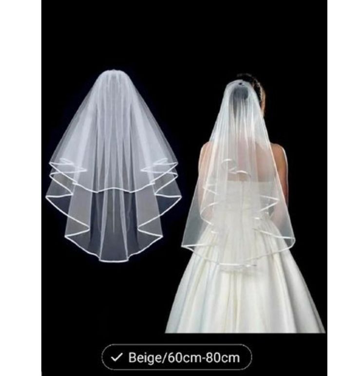 Voile mariée blanc ou beige  déguisement Neuf - photo numéro 4