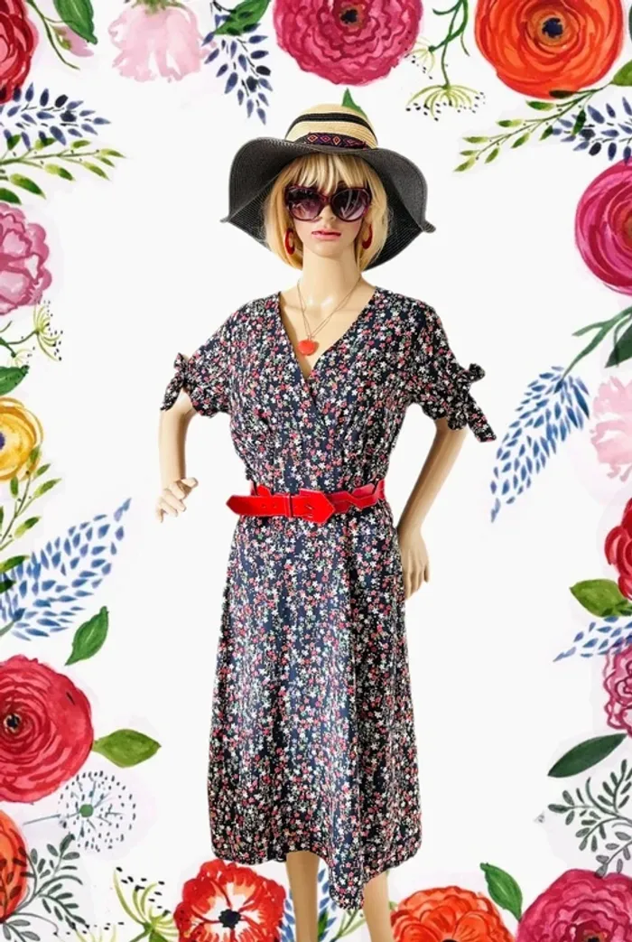 🌺🌿Jolie robe champêtre 38/40 motif liberty cottagecore bohemian floral dress🌸🌿 - photo numéro 3