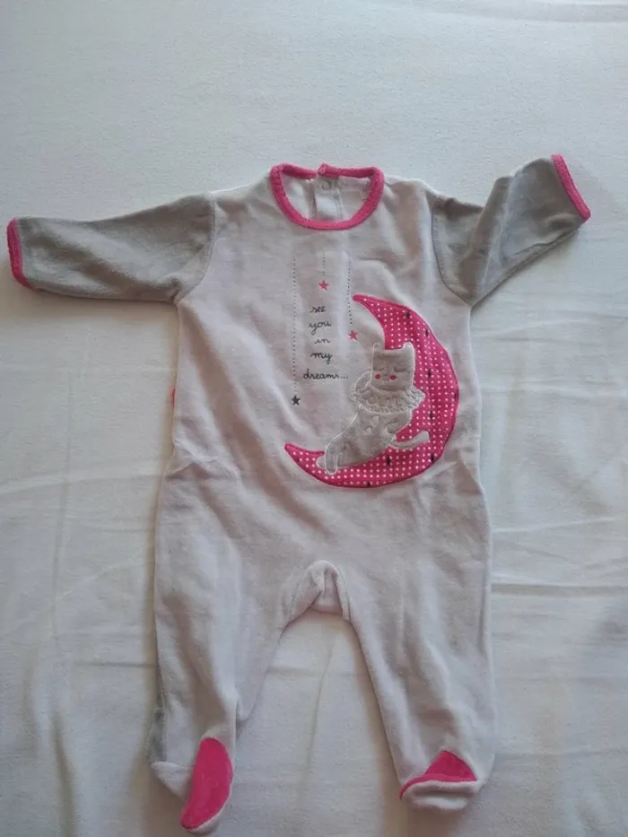 Lot de 2 Pyjamas Velours Fille Bébé