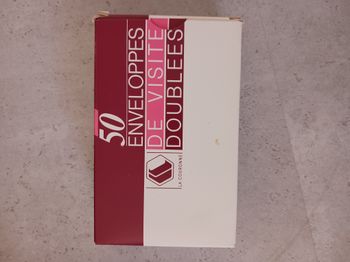 50 enveloppes de visite doublées La Couronne