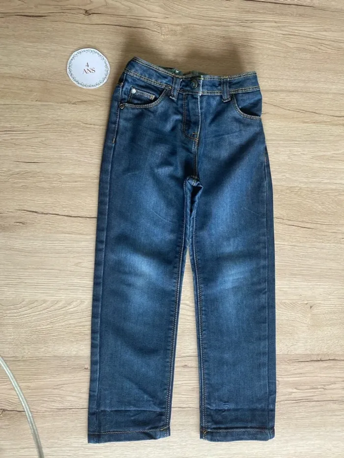 Jeans enfant bleu marine mixte réglable 4 ans Orchestra