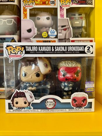 Funko Pop! Animation 2 Pack - Demon Slayer - Tanjiro Kamado & Sakonji Urokodaki - Funko 2023 Summer Convention Limited Edition