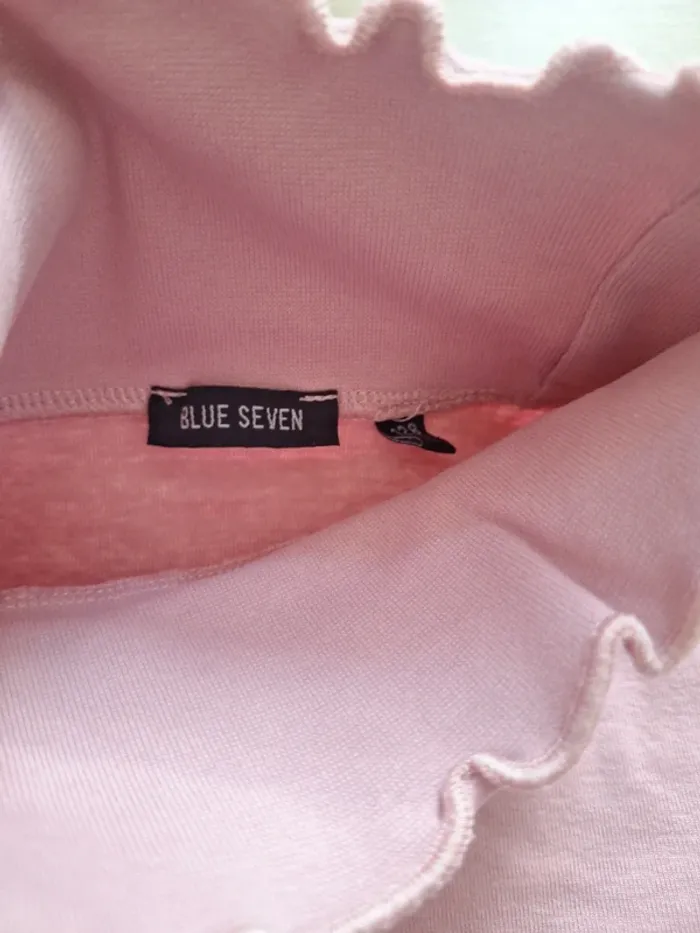 Pull col roulé fille rose 8 ans blue seven - photo numéro 4
