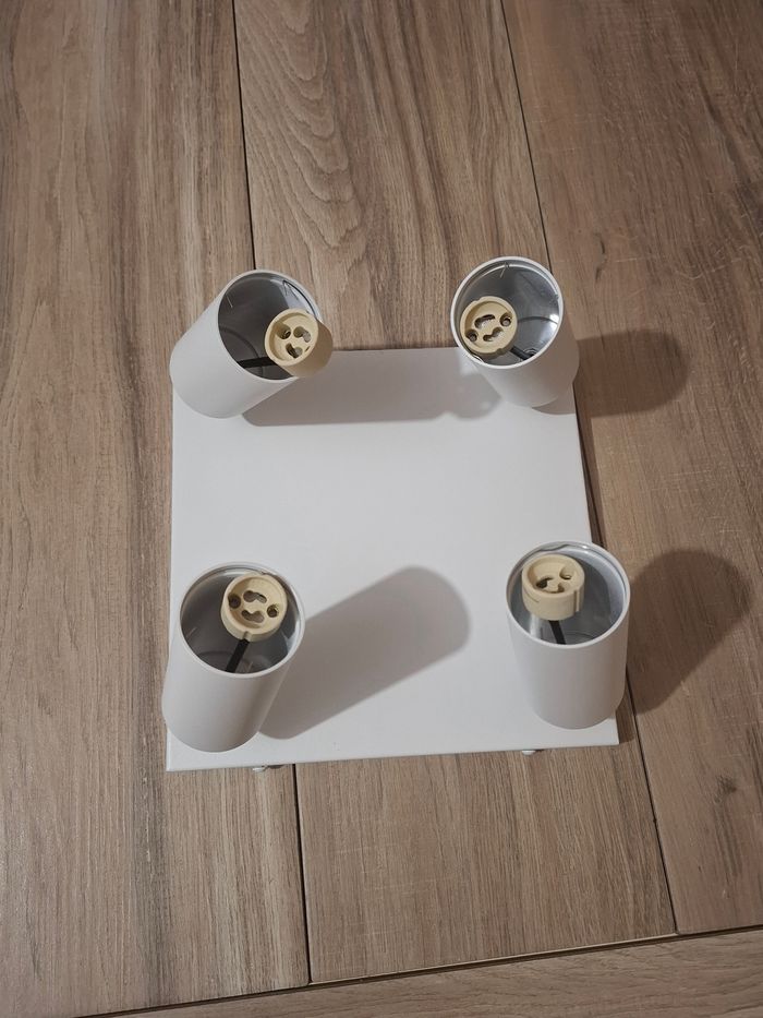 Spot plafond acier inoxydable lumière aluminium mobile blanc - photo numéro 3