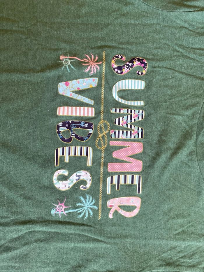 Tee shirt vert Summer vibes - photo numéro 2