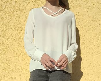 Chemiser blanc col croisé