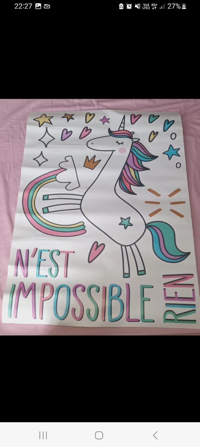 Lot 7 planches stickers licornes - photo numéro 3
