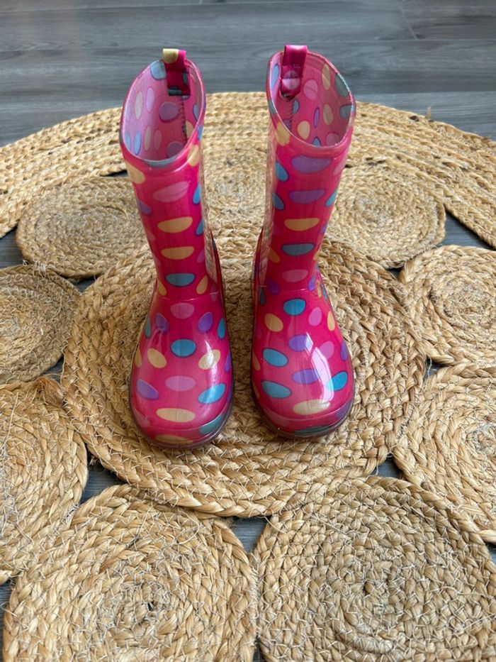 Bottes de pluie à pois taille 25 - photo numéro 2
