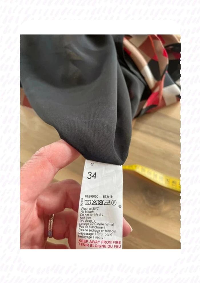 Robe fluide chipie taille 34 à motif géométrique - photo numéro 12