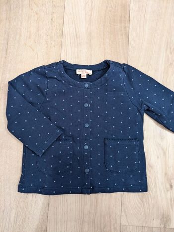 Gilet bleu marine DPAM 12 Mois