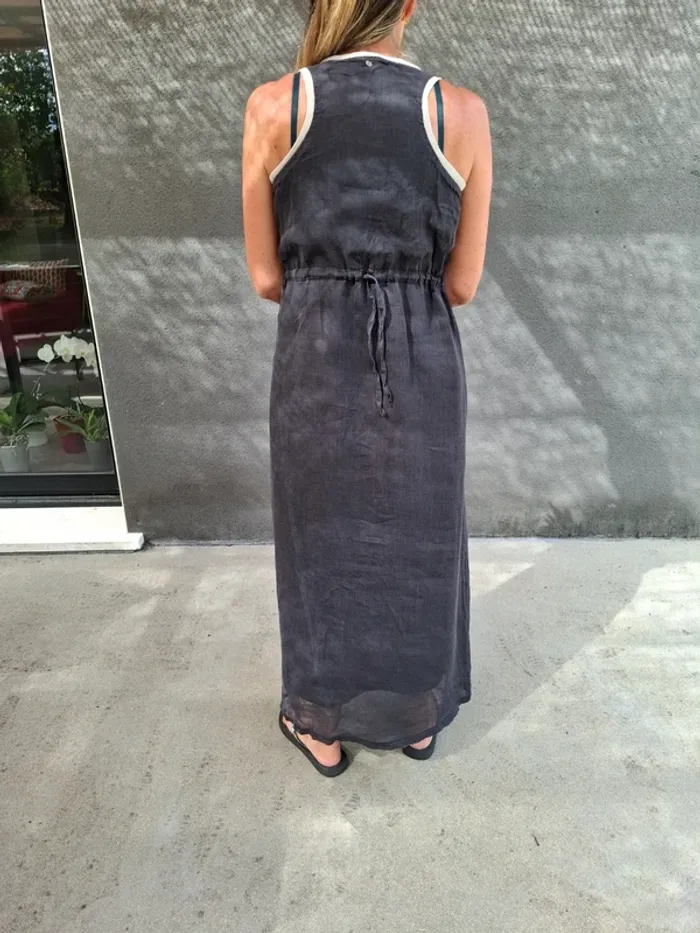 Robe longue Lady Captain - Lin & Coton - Taille 36 - Excellent état - photo numéro 4