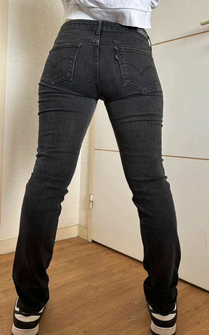 Jean Levi’s femme San Francisco noir gris anthracite demi curve skinny mi taille taille L/40 L32 00s - photo numéro 2