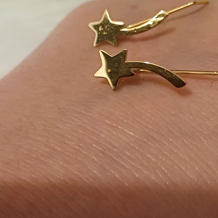 Boucles d'oreilles étoiles filante acier inoxydable - photo numéro 3
