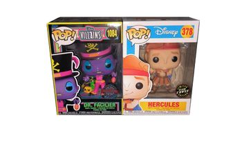 2 Funko Pop - Dr. Facilier Spécial édition 1084 + Hercules Glow Chase Limited édition 378