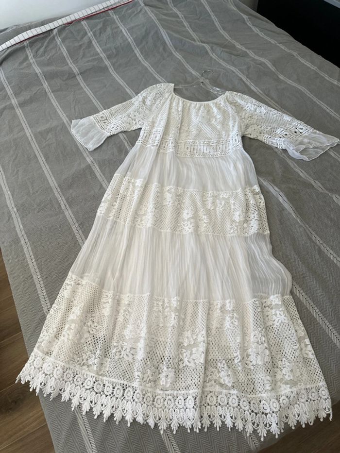 Robe longue dentelle taille unique