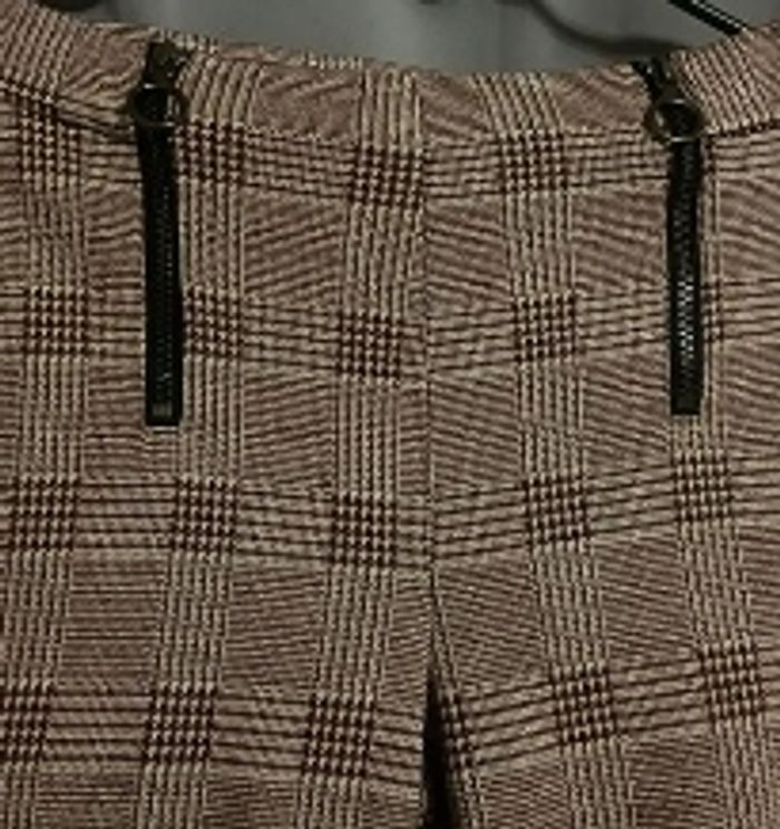 Pantalon legging Mim bordeaux et blanc3