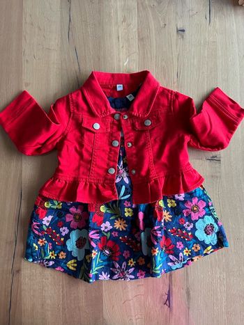 Ensemble fleuris été - robe + veste taille 12 mois