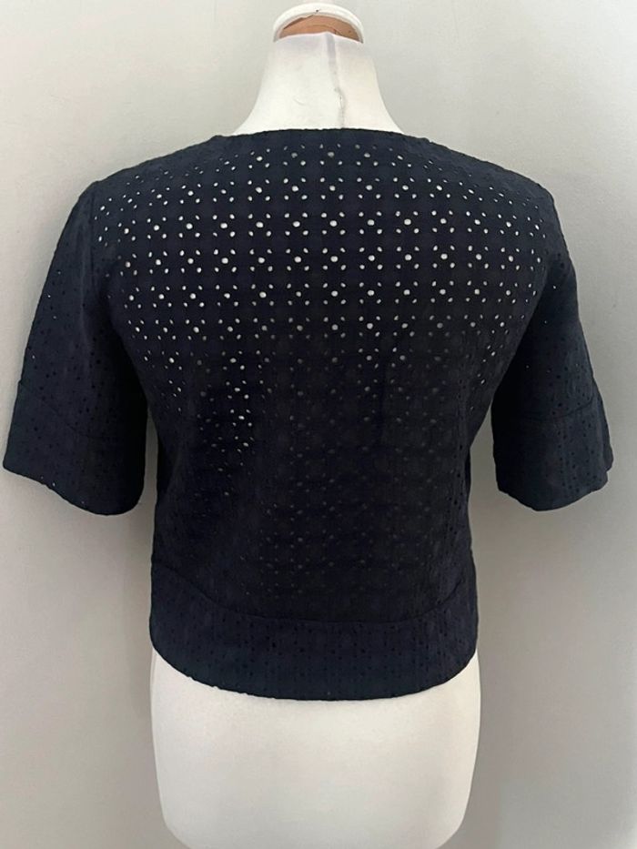 Blouse dentelle marine Zara XS comme neuve - photo numéro 4