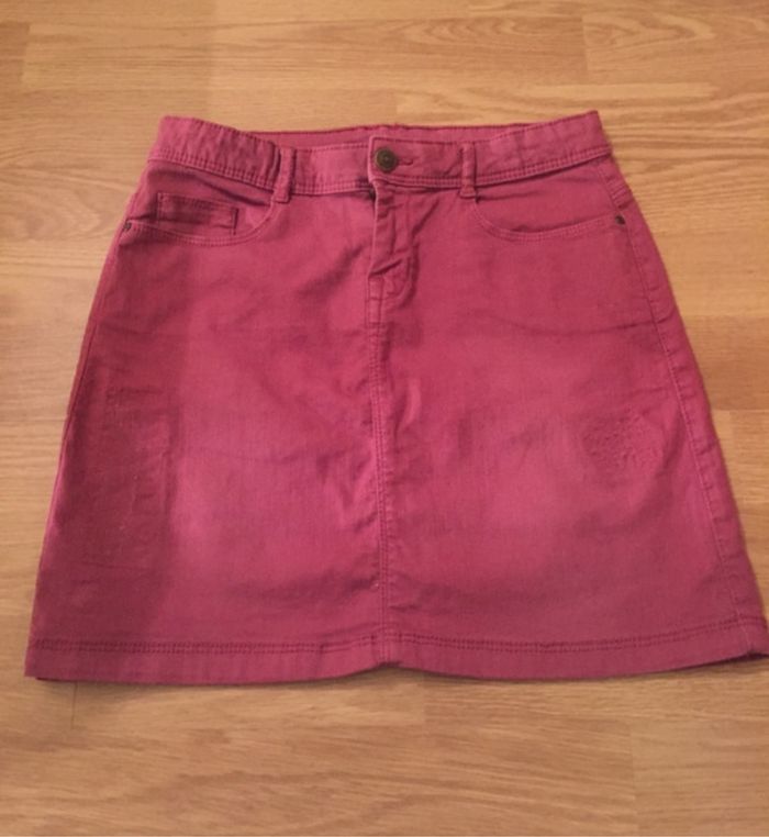 Jupe en jean Bordeaux