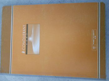 cahier orange petits carreaux 192 pages Conquérant