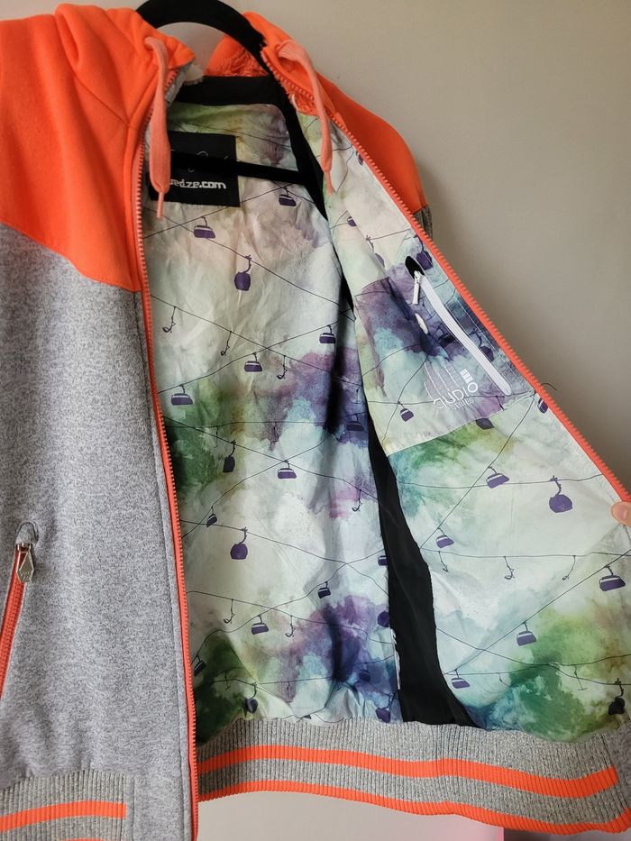 Gilet polaire capuche Wed’ze S – Gris & Orange – Intérieur ski stylé 🎿❄️ - photo numéro 3