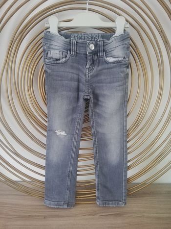 Jeans slim gris troué Orchestra 3 ans