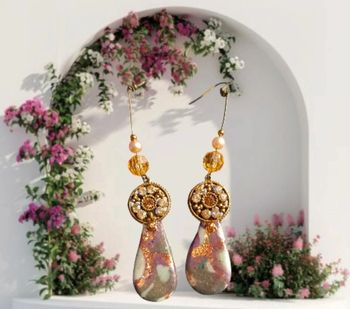 Boucles d'oreilles pendante rétro