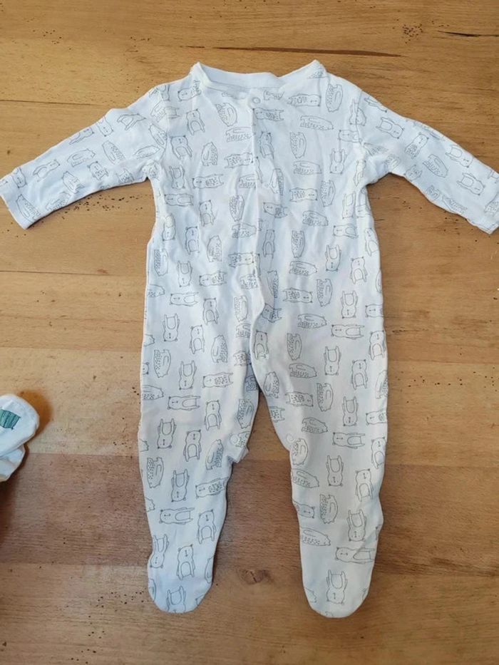 Lot de grenouillères 9 mois coton demi saison - photo numéro 3