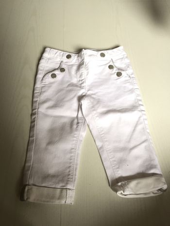 Pantacourt blanc verbaudet