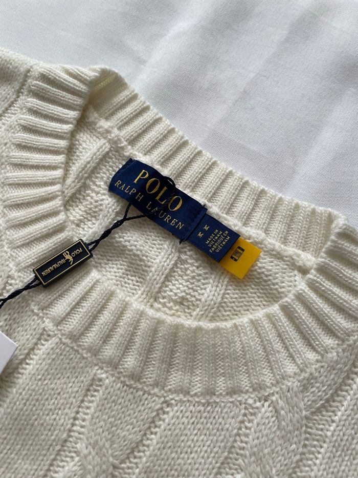 Pull Torsadé Ralph Lauren Beige - Taille S - photo numéro 4