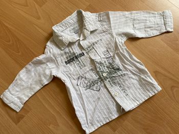 Belle chemise blanche ML T. 12 mois/74 cm garçon TBE