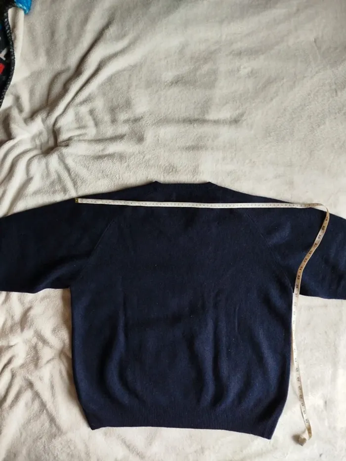 Pull marine col V Robe di Kappa 100% laine - photo numéro 9