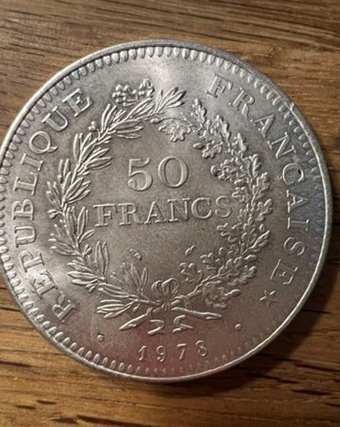 50 francs hercule plaqué argent