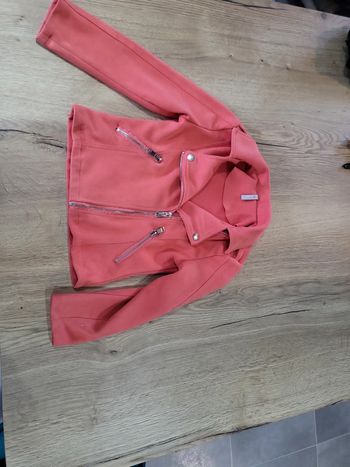 Veste suédine 8ans corail