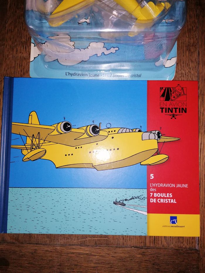 Tintin Avion n5 L Hydravion Jaune des 7 Boules de cristal - photo numéro 3