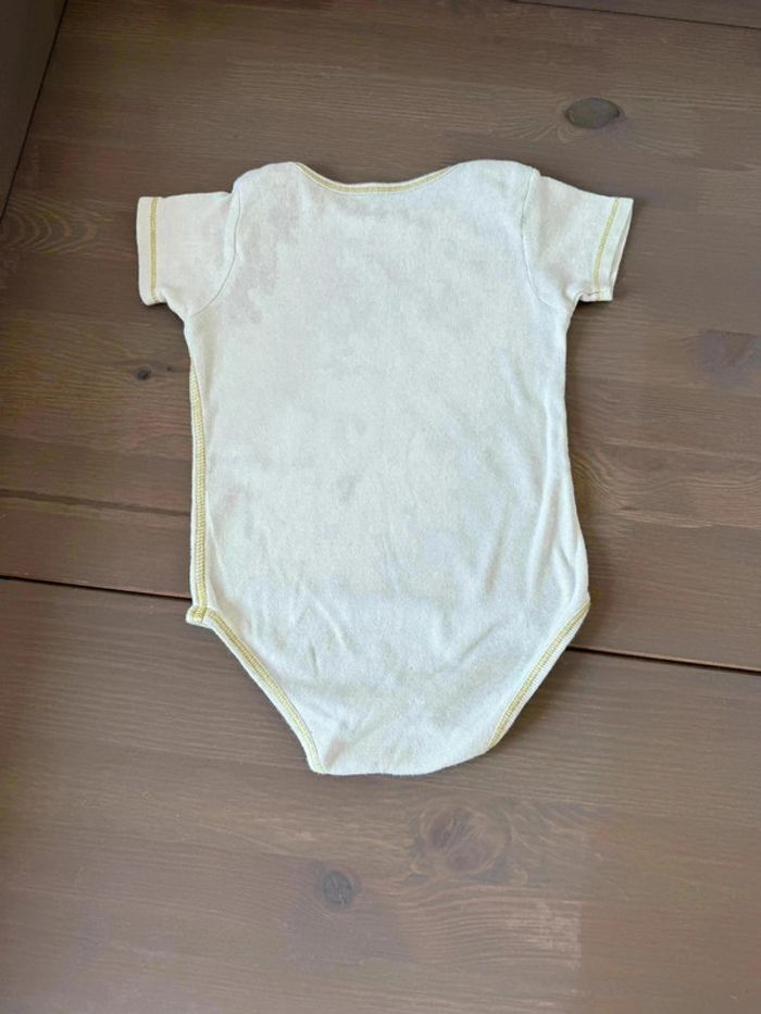 Body bb Bio Coton Blanc Manches Courtes - 12 Mois - Très Bon État - photo numéro 2
