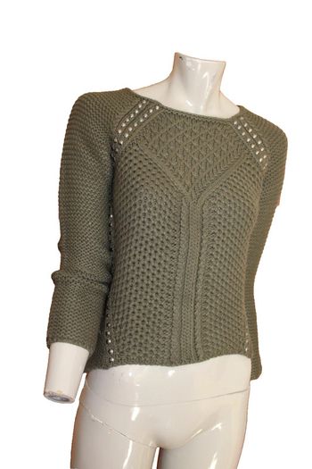 pull court couleur kaki marque Morgan pas de taille indiquée mais convient a une taille 36/38