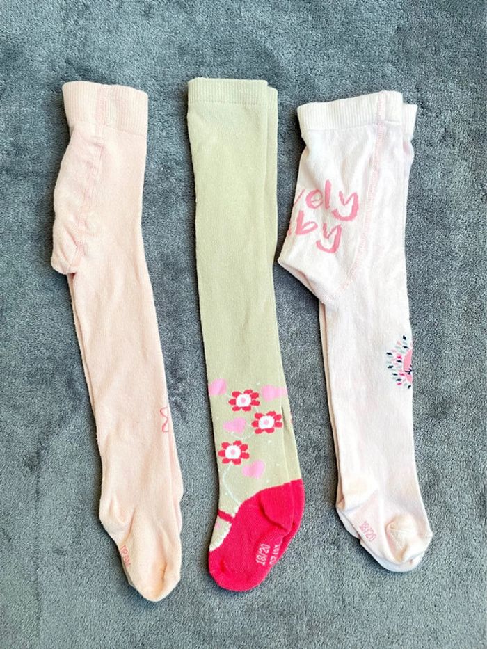 Collants hiver fille 12/18 mois (lot de 3) - photo numéro 5