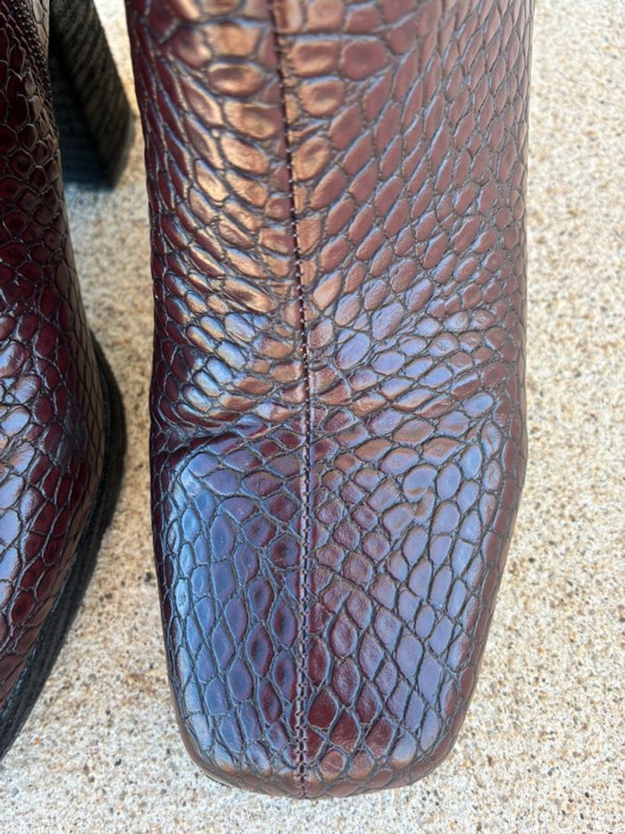 bottines talon compensées marron - photo numéro 7
