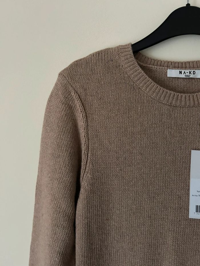 Robe pull, beige/marron clair, NA-KD - photo numéro 3
