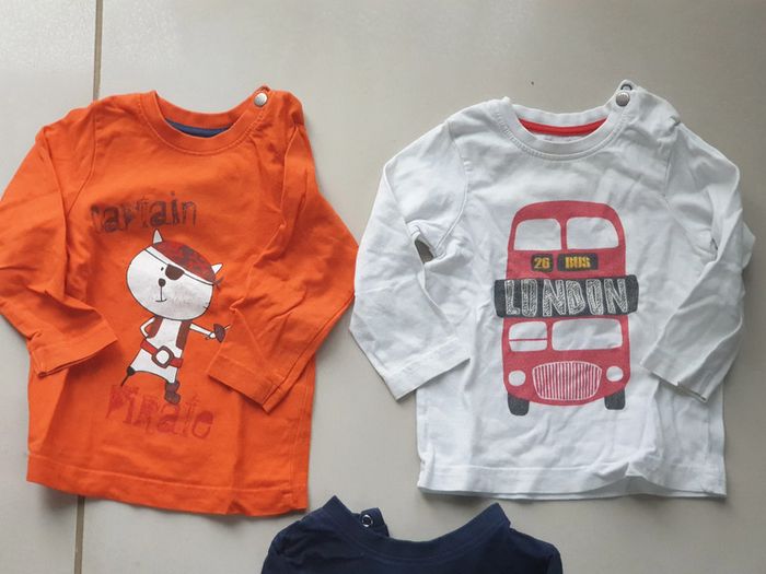 3 T- shirts manche longue 9 mois - photo numéro 3