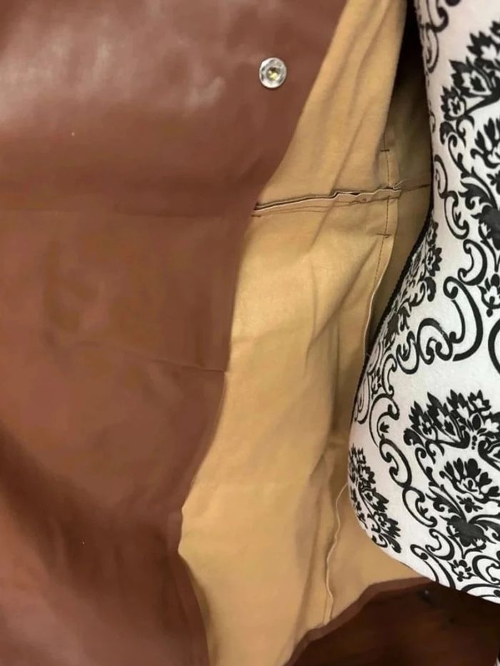 Robe portefeuille simili-cuir marron - photo numéro 12