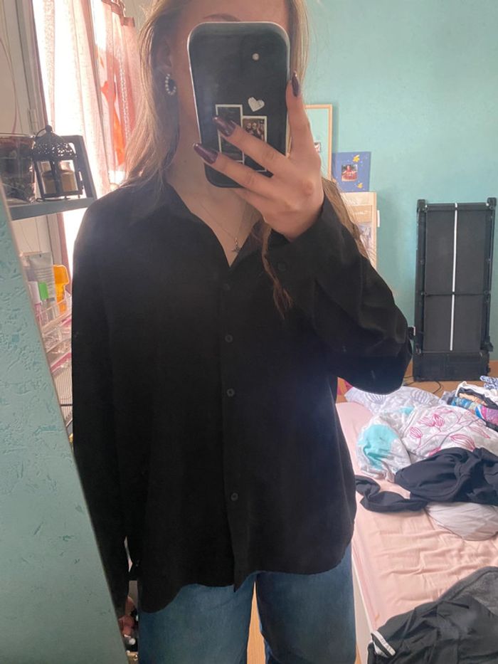 chemise over size noire Shein taille L