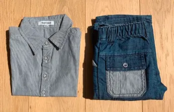 Pantalon jean + Chemise - DPAM - 12 mois