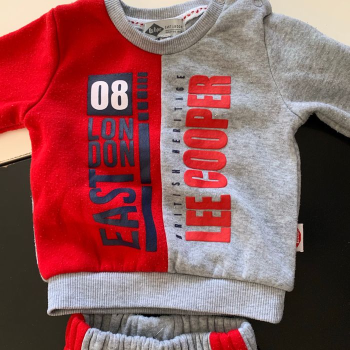 Ensemble jogging 6 mois Gris rouge - photo numéro 2